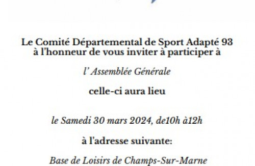 Assemblée Générale du CDSA93